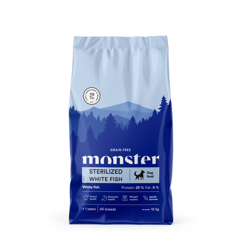 Monster Dog GF Sterilized White Fish