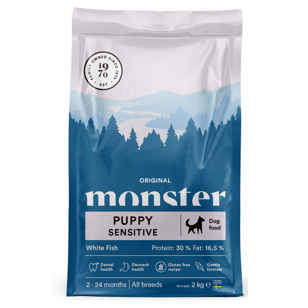 Monster Dog Orig. Puppy Sens. White Fish