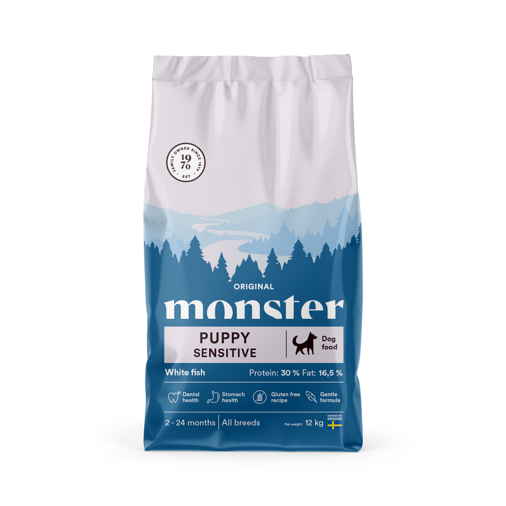 Monster Dog Orig. Puppy Sens. White Fish