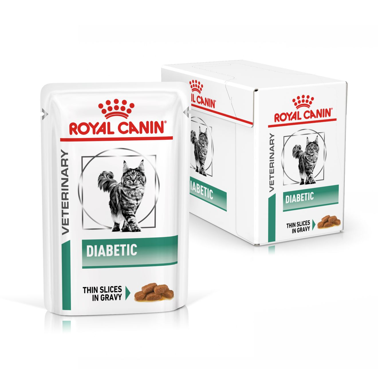 Royal Canin Veterinary Diets Weight Management Diabetic Slices In Gravy Pouch 12x85g våtfoder för katt