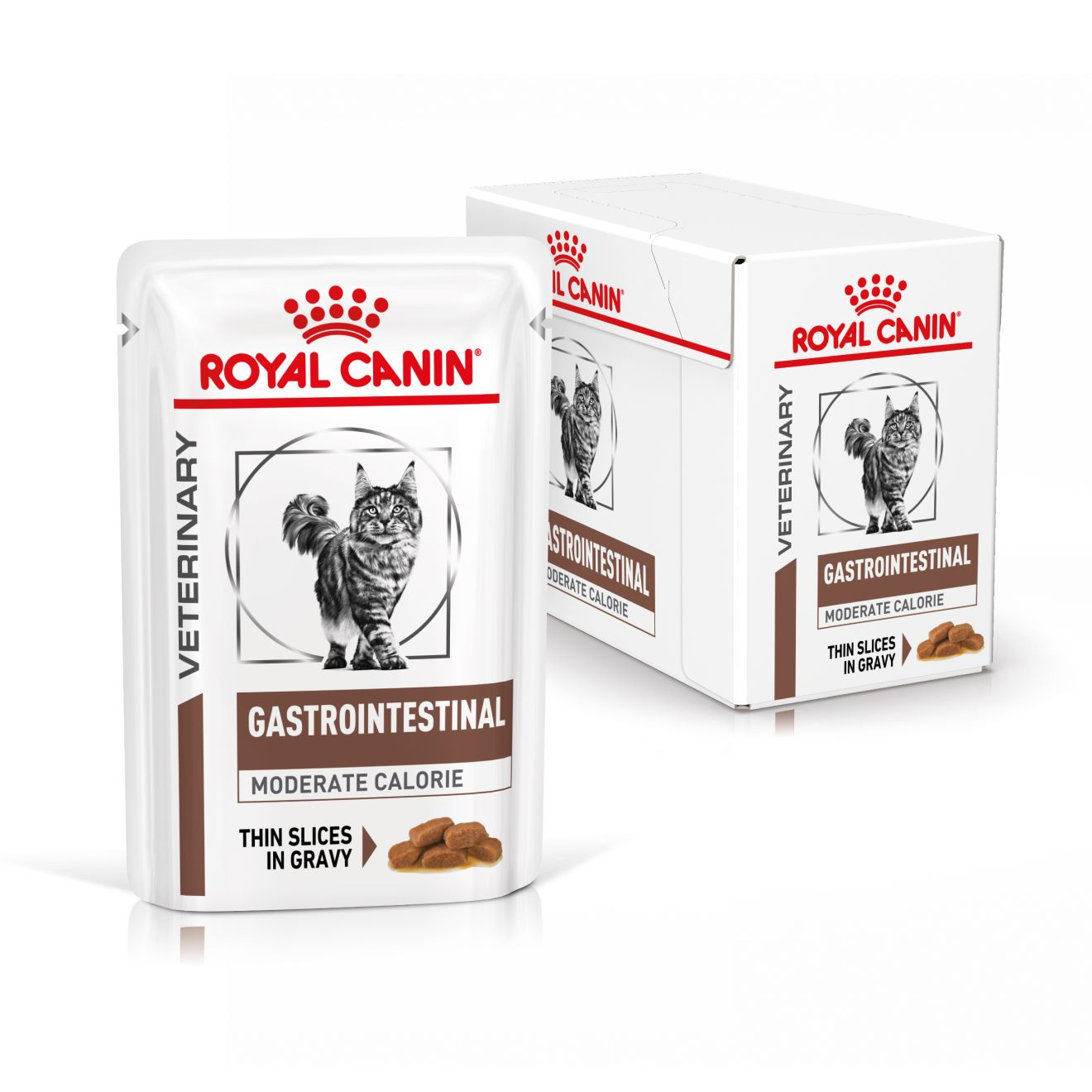 Royal Canin Veterinary Diets Gastro Intestinal Moderate Calorie Slices In Gravy 12x85g våtfoder för katt