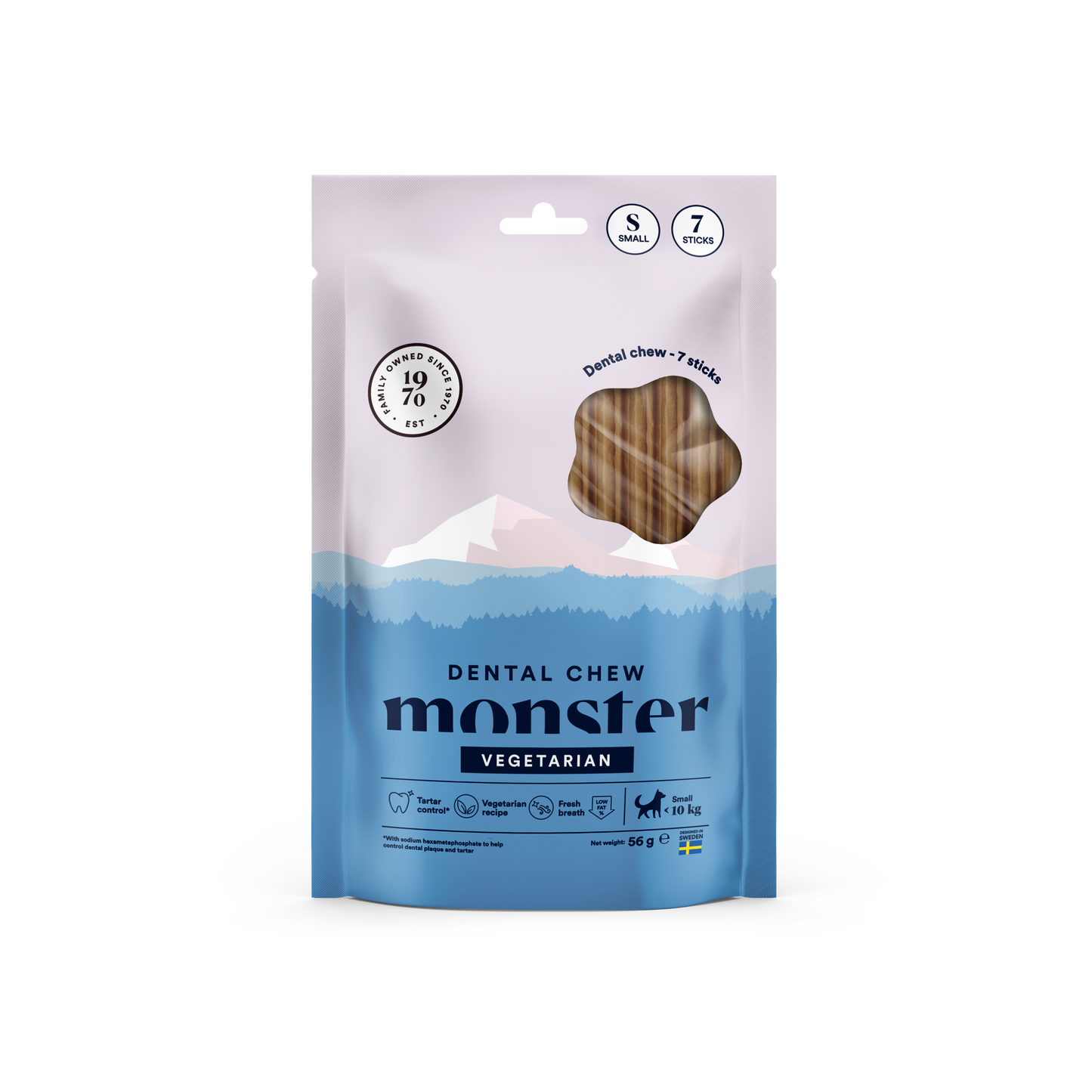 Monster Dog Dental Chew Veg. S Week (7st) 56 g