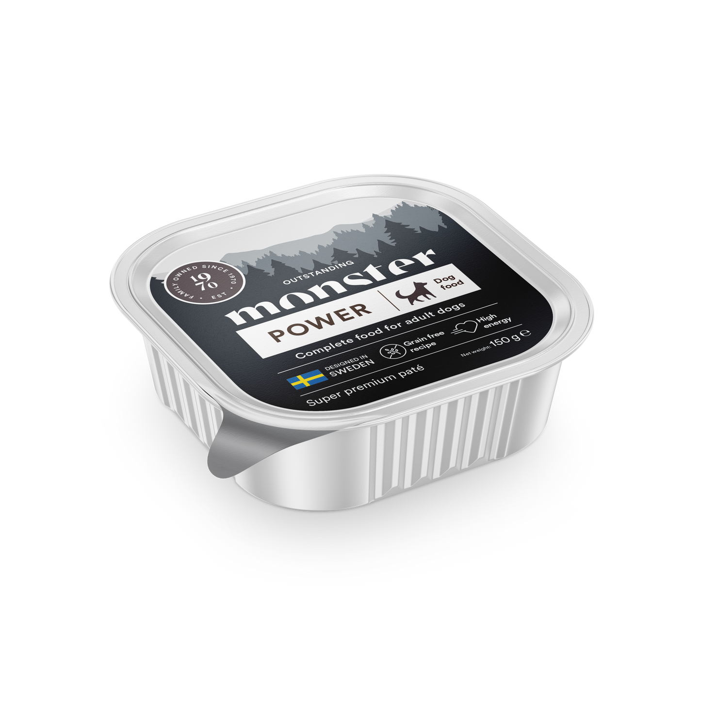 Monster Dog Power Paté Tray 150g (12/frp)