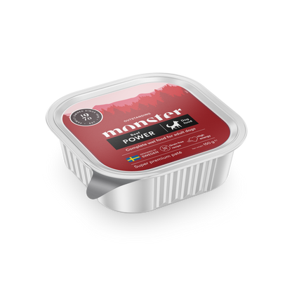 Monster Dog Power Beef Paté Tray 150g (12/frp)