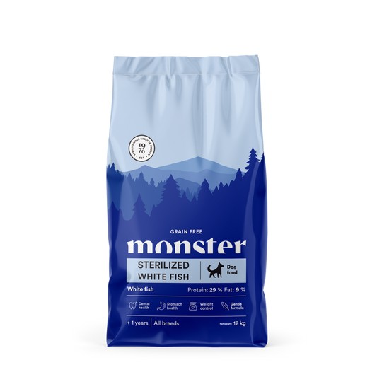 Monster Dog GF Sterilized White Fish