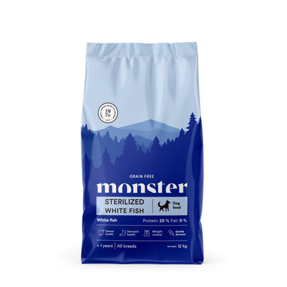 Monster Dog GF Sterilized White Fish