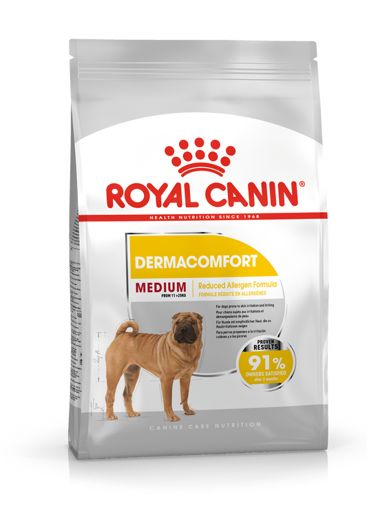 Royal Canin Dermacomfort Adult MEDIUM Torrfoder för hund
