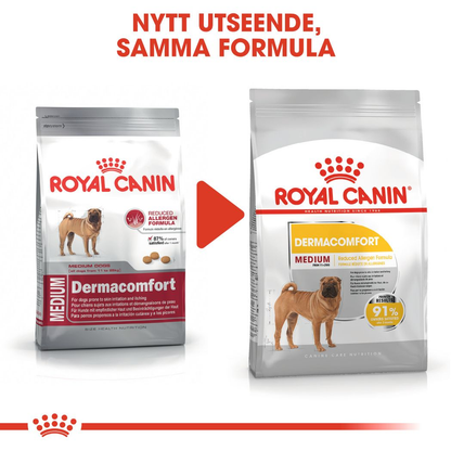 Royal Canin Dermacomfort Adult MEDIUM Torrfoder för hund