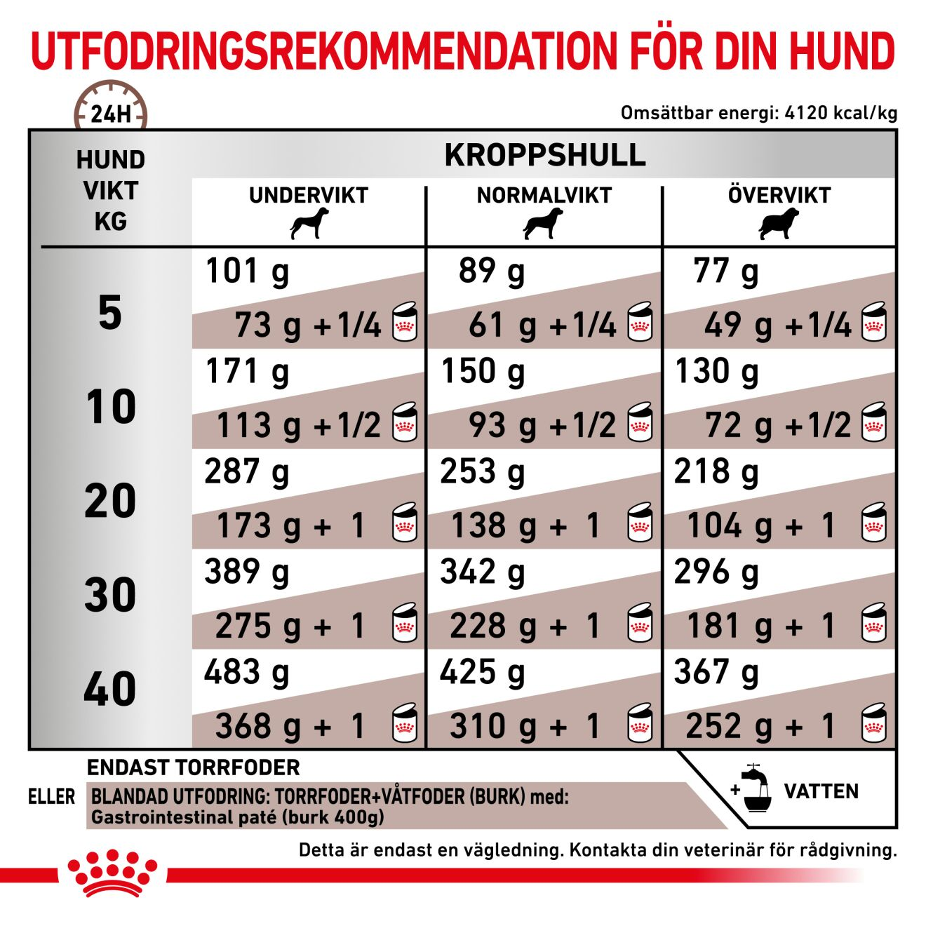 Royal Canin Veterinary Diets Gastro Intestinal torrfoder för hund