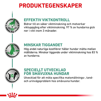 Royal Canin Veterinary Diets Weight Management Satiety Small Dog torrfoder för hund