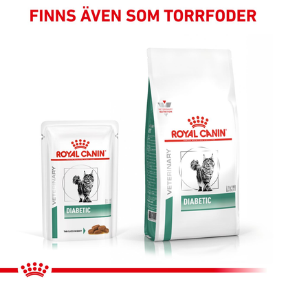 Royal Canin Veterinary Diets Weight Management Diabetic Slices In Gravy Pouch 12x85g våtfoder för katt