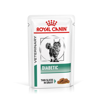 Royal Canin Veterinary Diets Weight Management Diabetic Slices In Gravy Pouch 12x85g våtfoder för katt