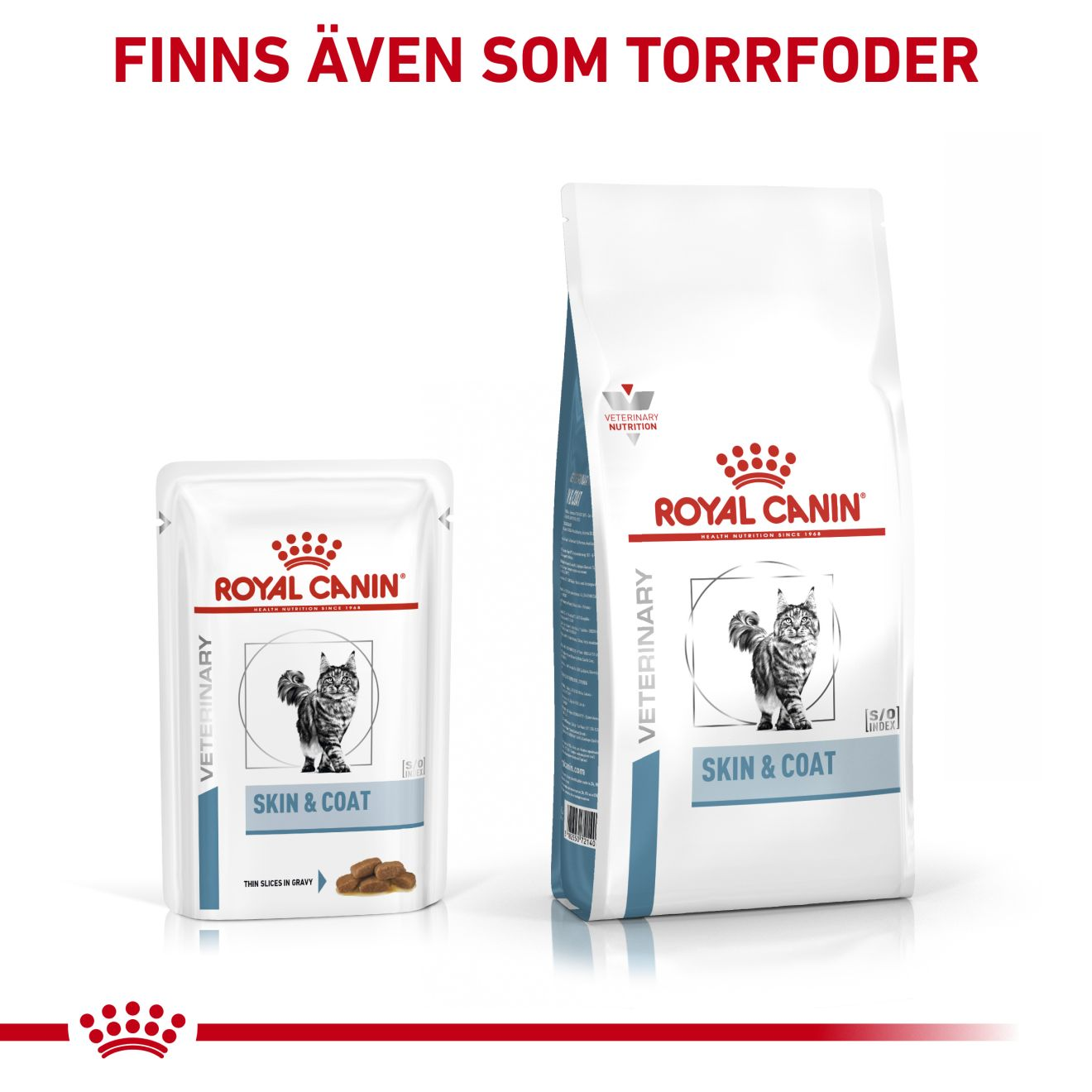 Royal Canin Veterinary Diets Derma Skin & Coat Pouch 12x85g våtfoder för katt