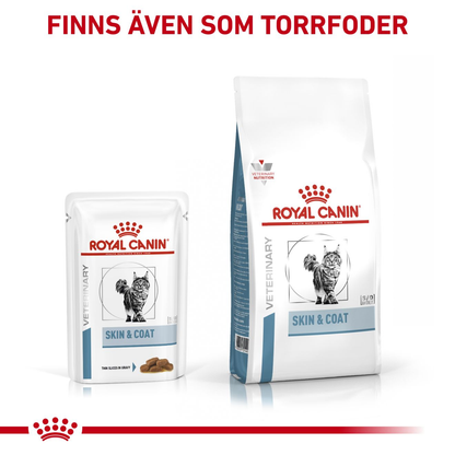 Royal Canin Veterinary Diets Derma Skin & Coat Pouch 12x85g våtfoder för katt