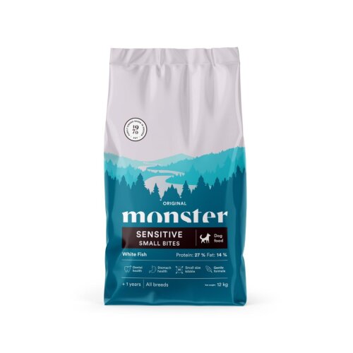 Monster Dog Original Sensitive White Fish White Fish Small bites