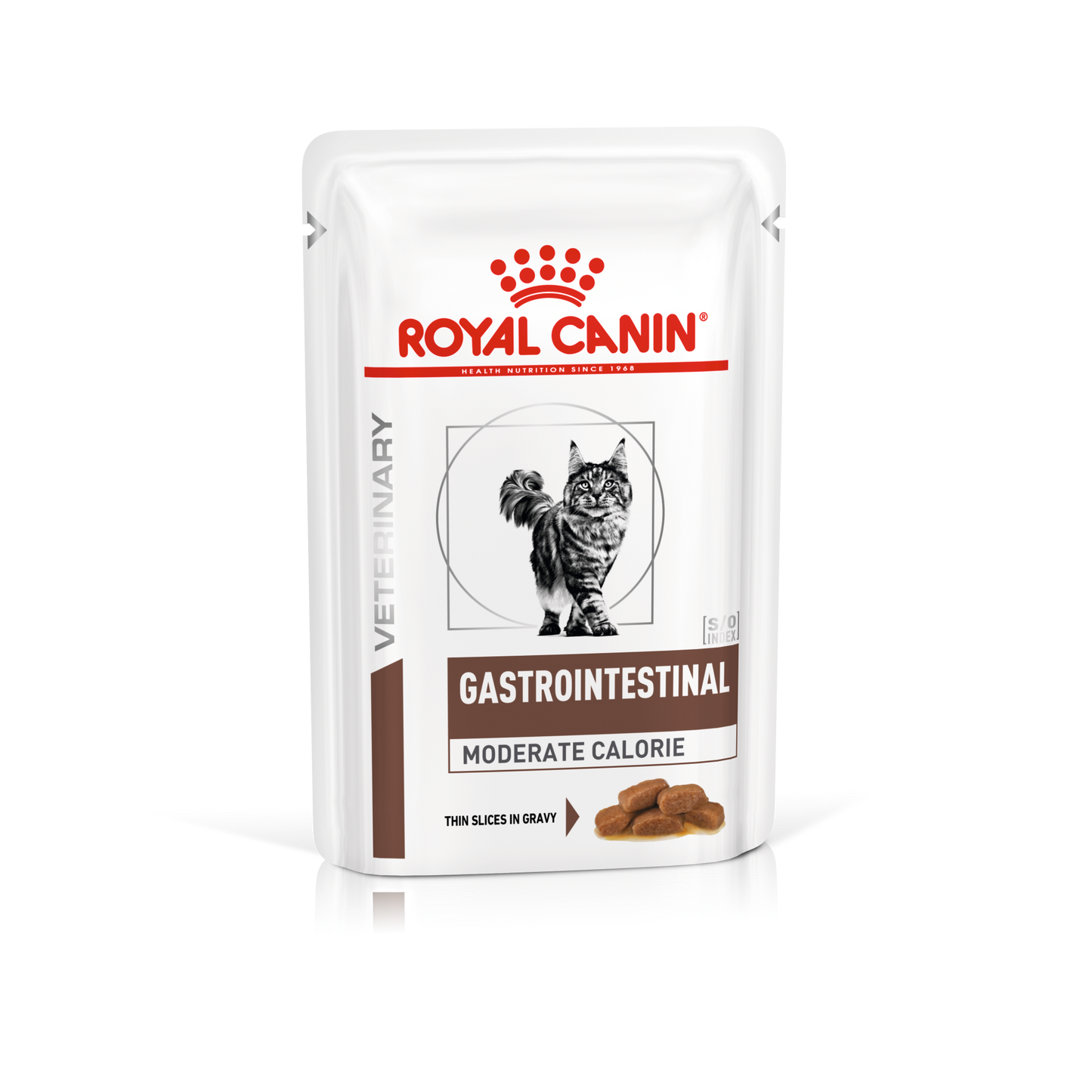 Royal Canin Veterinary Diets Gastro Intestinal Moderate Calorie Slices In Gravy 12x85g våtfoder för katt