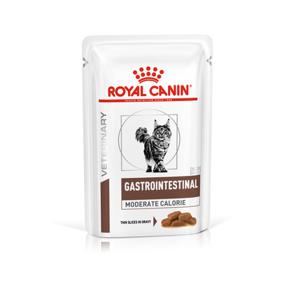 Royal Canin Veterinary Diets Gastro Intestinal Moderate Calorie Slices In Gravy 12x85g våtfoder för katt