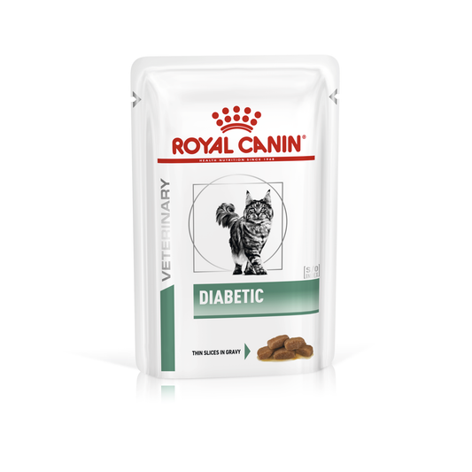Royal Canin Veterinary Diets Weight Management Diabetic Slices In Gravy Pouch 12x85g våtfoder för katt