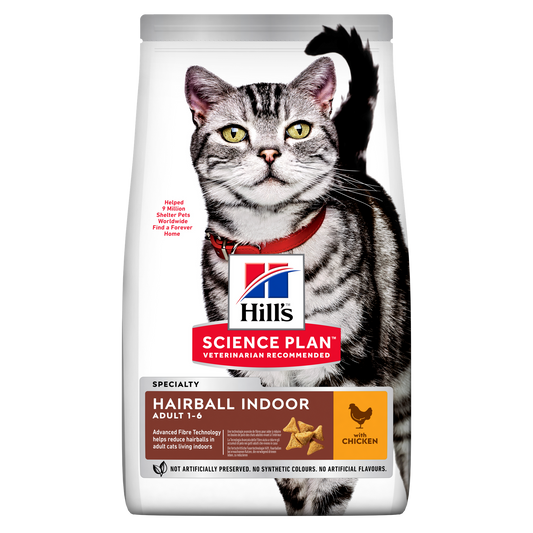 Hills Science Plan Cat Adult Hairball Indoor Chicken