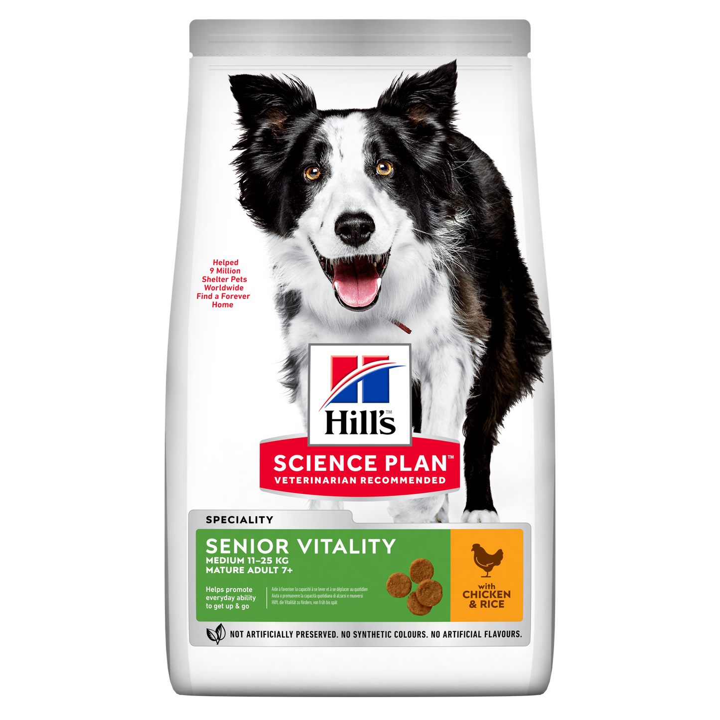 Hills Science Plan Dog Senior Vitality Medium Chicken