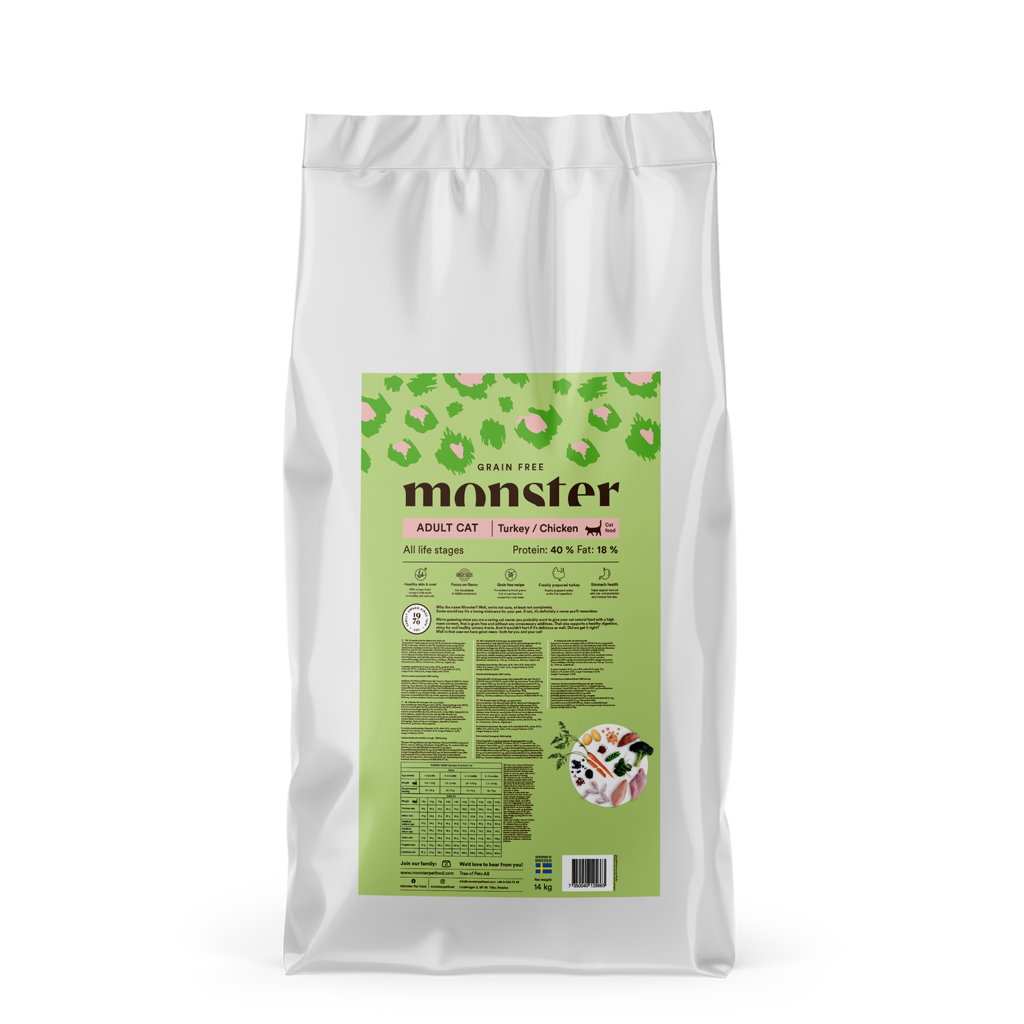 Monster Cat Grain Free Adult Turkey/Chick