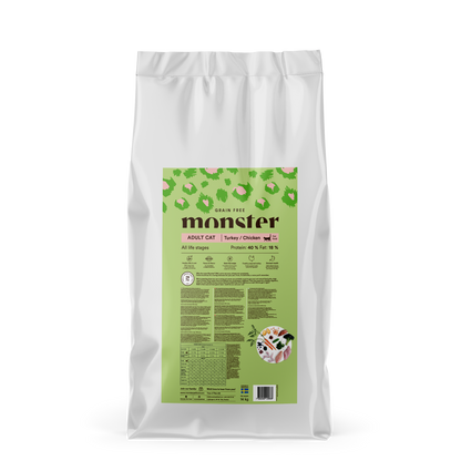 Monster Cat Grain Free Adult Turkey/Chick