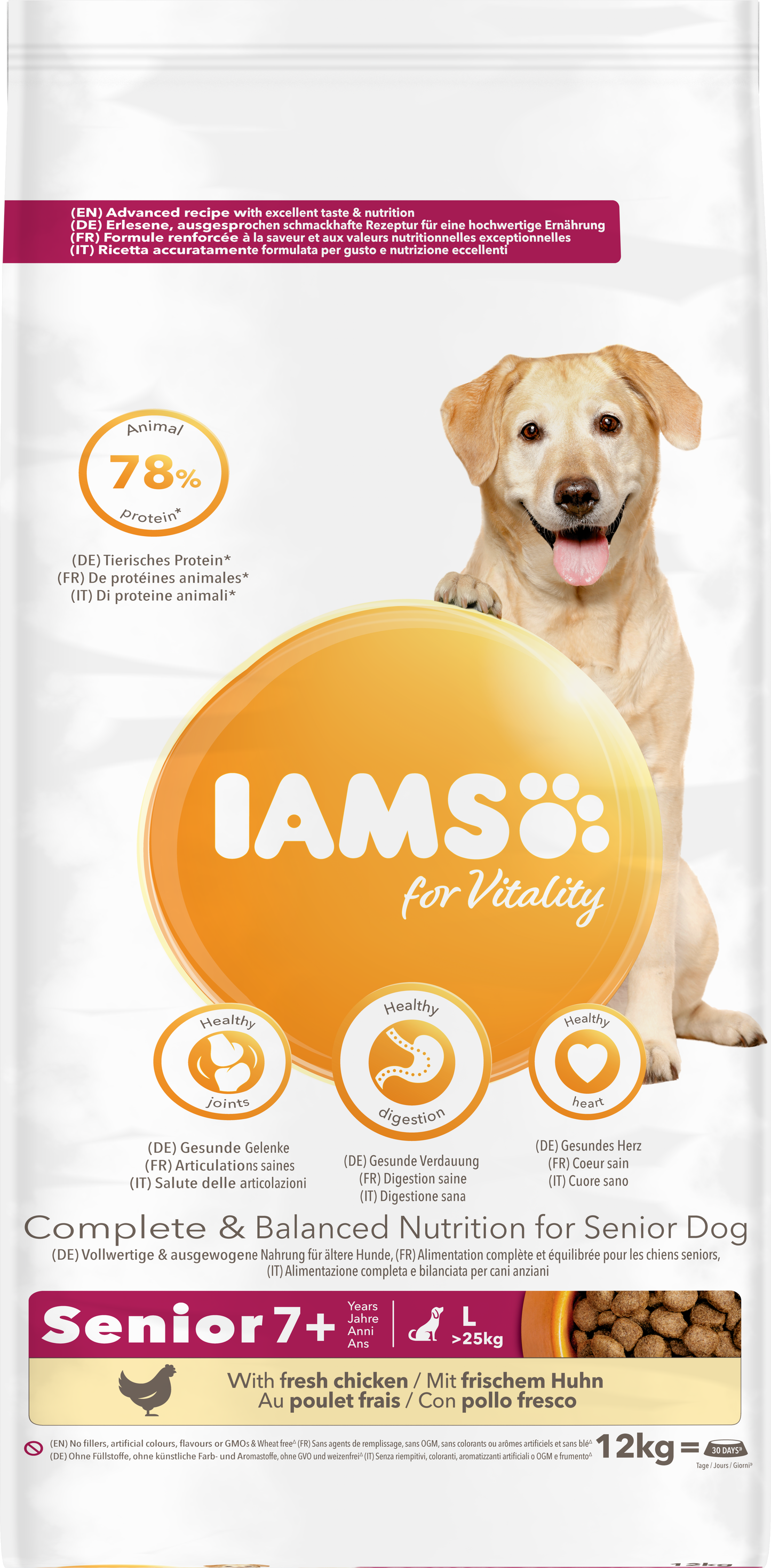 Iams Dog Senior Large 12 kg