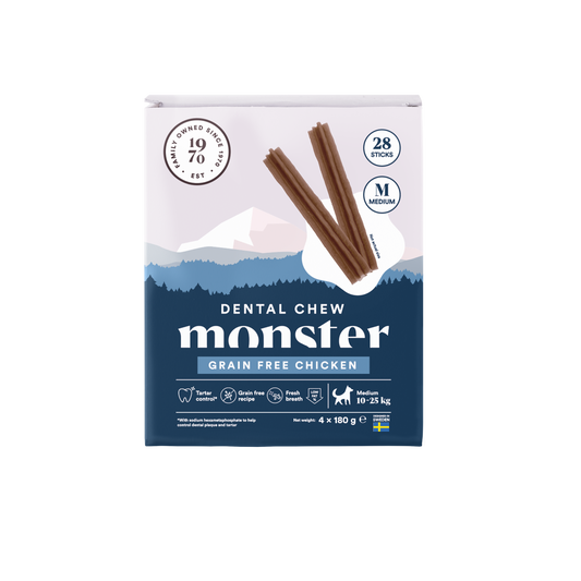 Monster Dog Dental Chew GF Chicken M Month (28st) 720 g