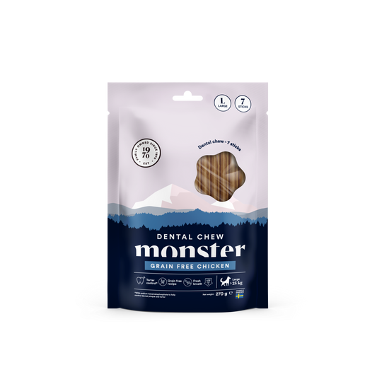 Monster Dog Dental Chew GF Chicken L Week (7st) 270 g