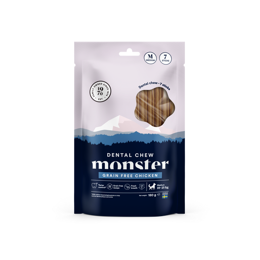 Monster Dog Dental Chew GF Chicken M Week (7st) 180 g