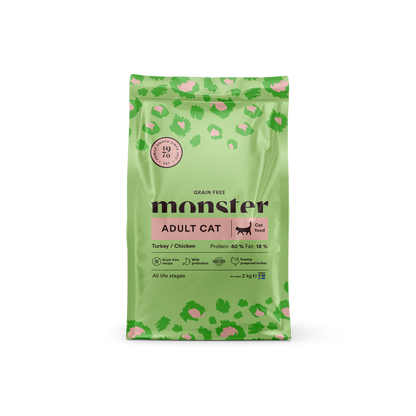 Monster Cat Grain Free Adult Turkey/Chick